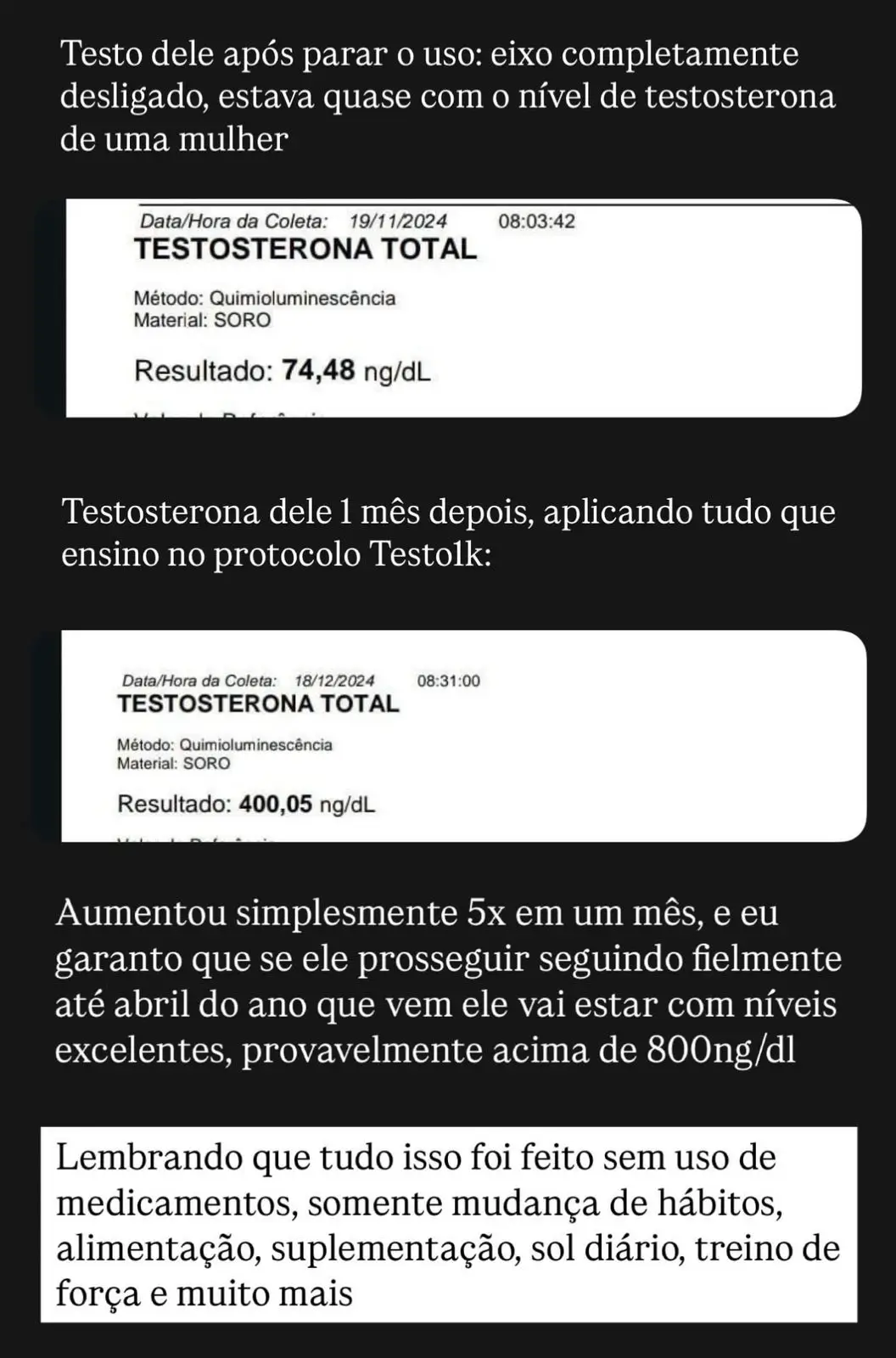 Depoimento real de aluno do Protocolo Testo 900