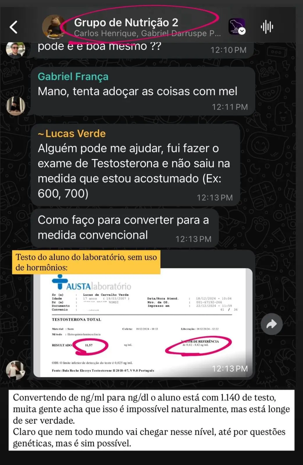 Depoimento real de aluno do Protocolo Testo 900