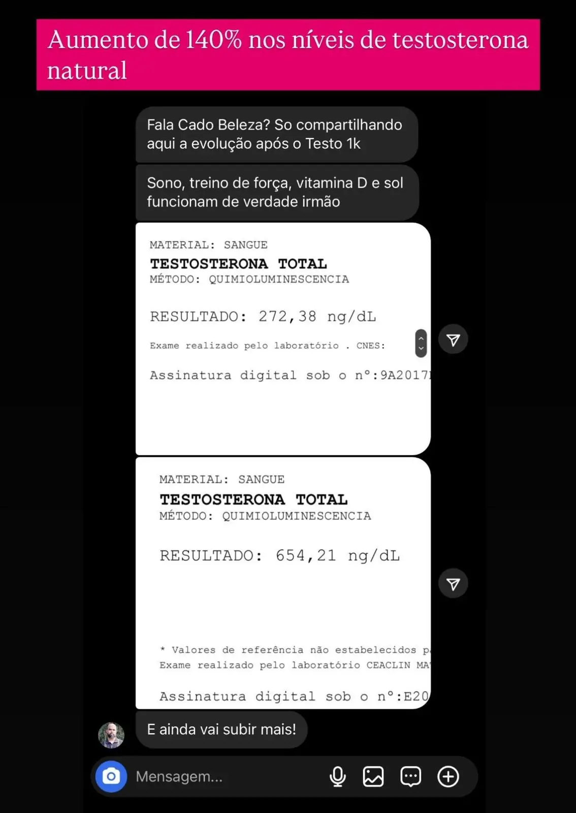 Depoimento real de aluno do Protocolo Testo 900